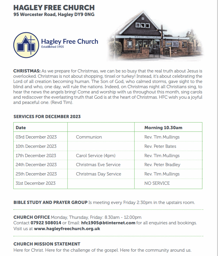 Hagley Free Church